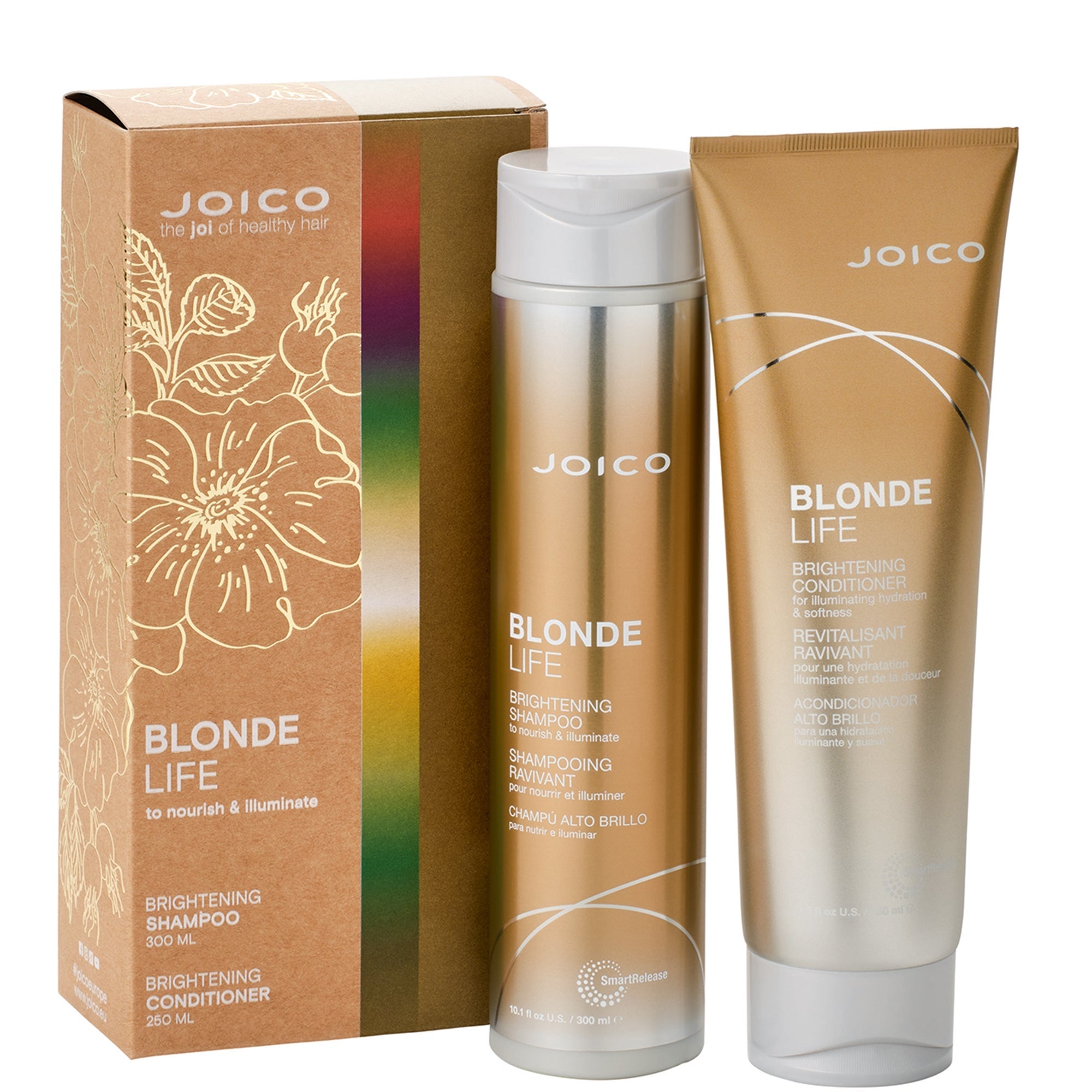 Joico Blonde Life Brightening Double the Joy (Šampūnas + kondicionierius blondinėms)