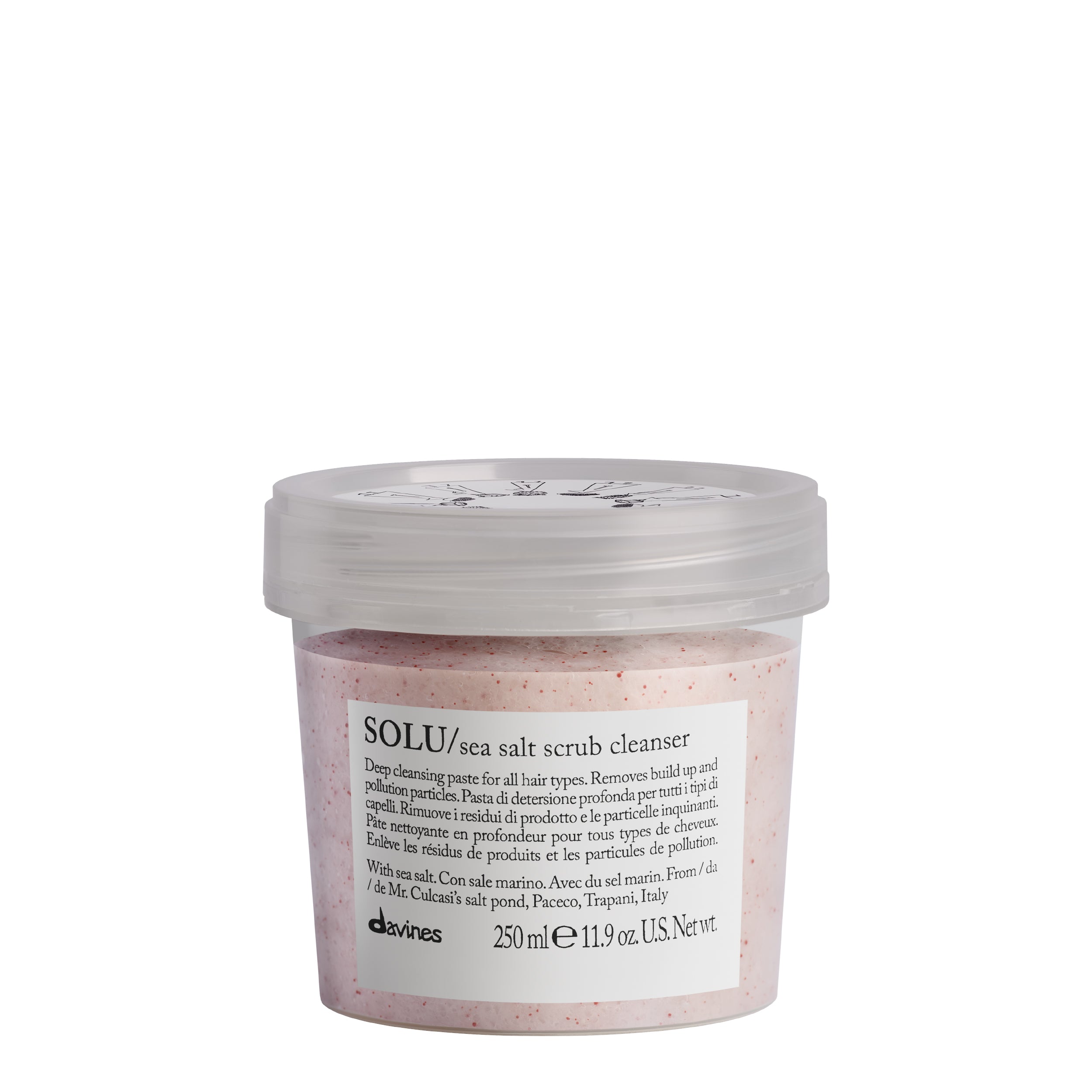 Davines SOLU Sea Salt Scrub Cleanser (Šveitiklis su jūros druska)