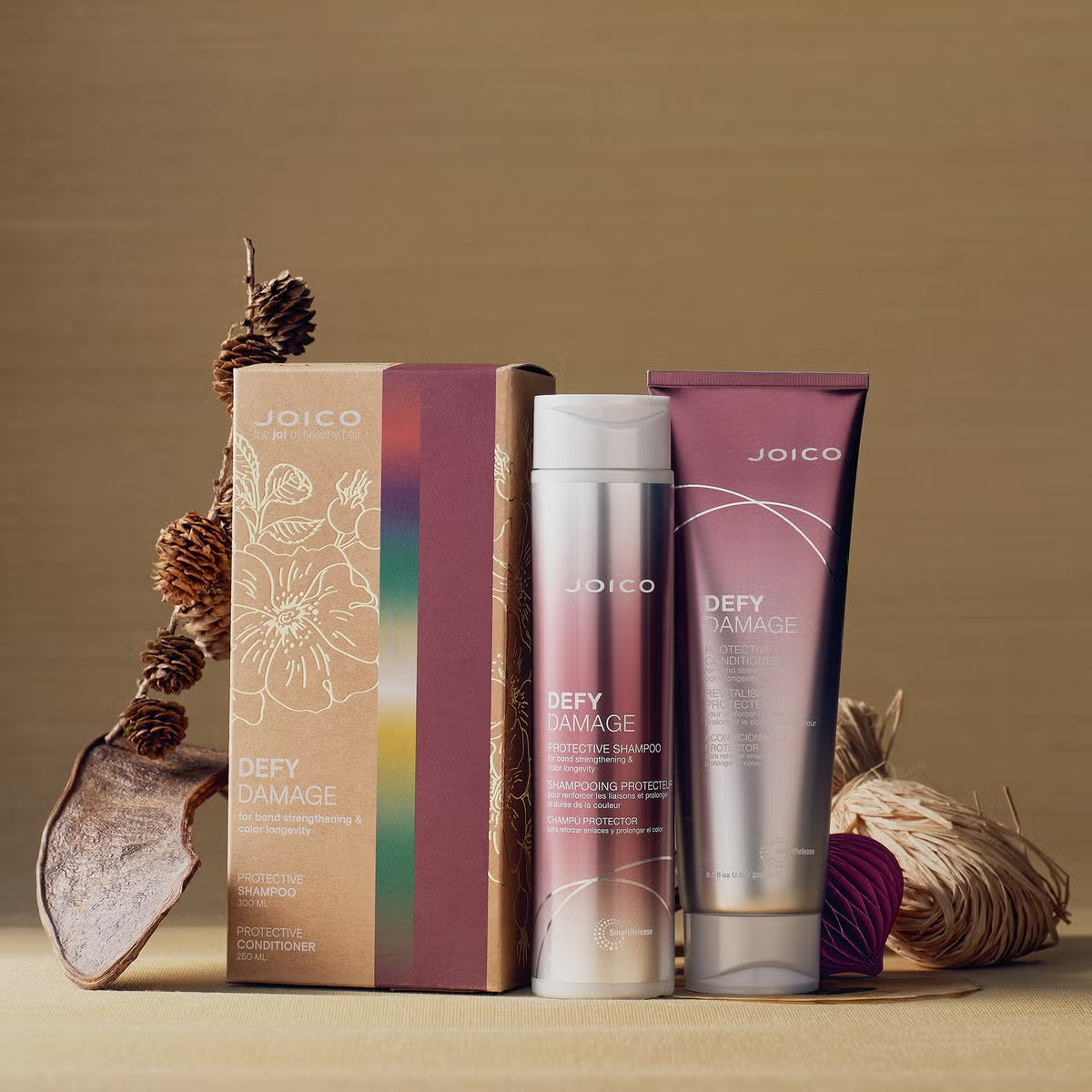 Joico Defy Damage Double the Joy (Šampūnas + kondicionierius pažeistiems plaukams)